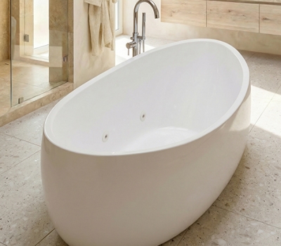 Integrated Whirlpool Hydrotherapy in a Freestanding Tub