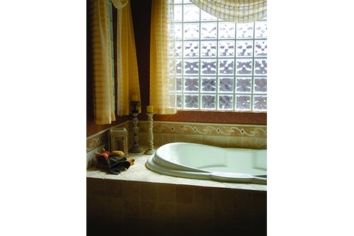 Yvette Beauty white with beige tiles around it